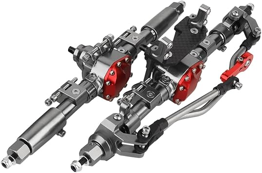 110 Aluminum Alloy Universal Front Rear Axles for Axial SCX10 II RC Crawler Truck Car Upgrades Red Gray