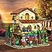 INSOON Winery Chateau House Building Set with Lights, Vineyard Castle Construction Model Home Decor, 1826 PCS Vine Estate Autumn Cabin Building Block Kit, Birthday Gift for Adults Teens Boys Girls