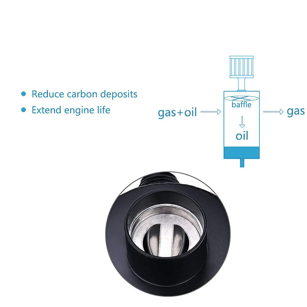 Récupérateur d'huile universel 10AN en aluminium avec valve de vidange et filtre reniflard 750 ml