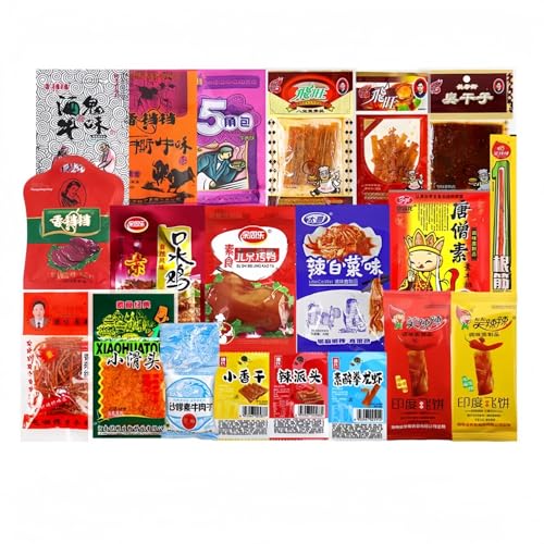 WSYLS -Autentico cibo da strada cinese, Bastoncini piccanti cinesi, confezione da di combinazioni di sapori diversi, 20 confezioni, Adatto a vegetariani, snack asiatici, snack da ufficio latiao