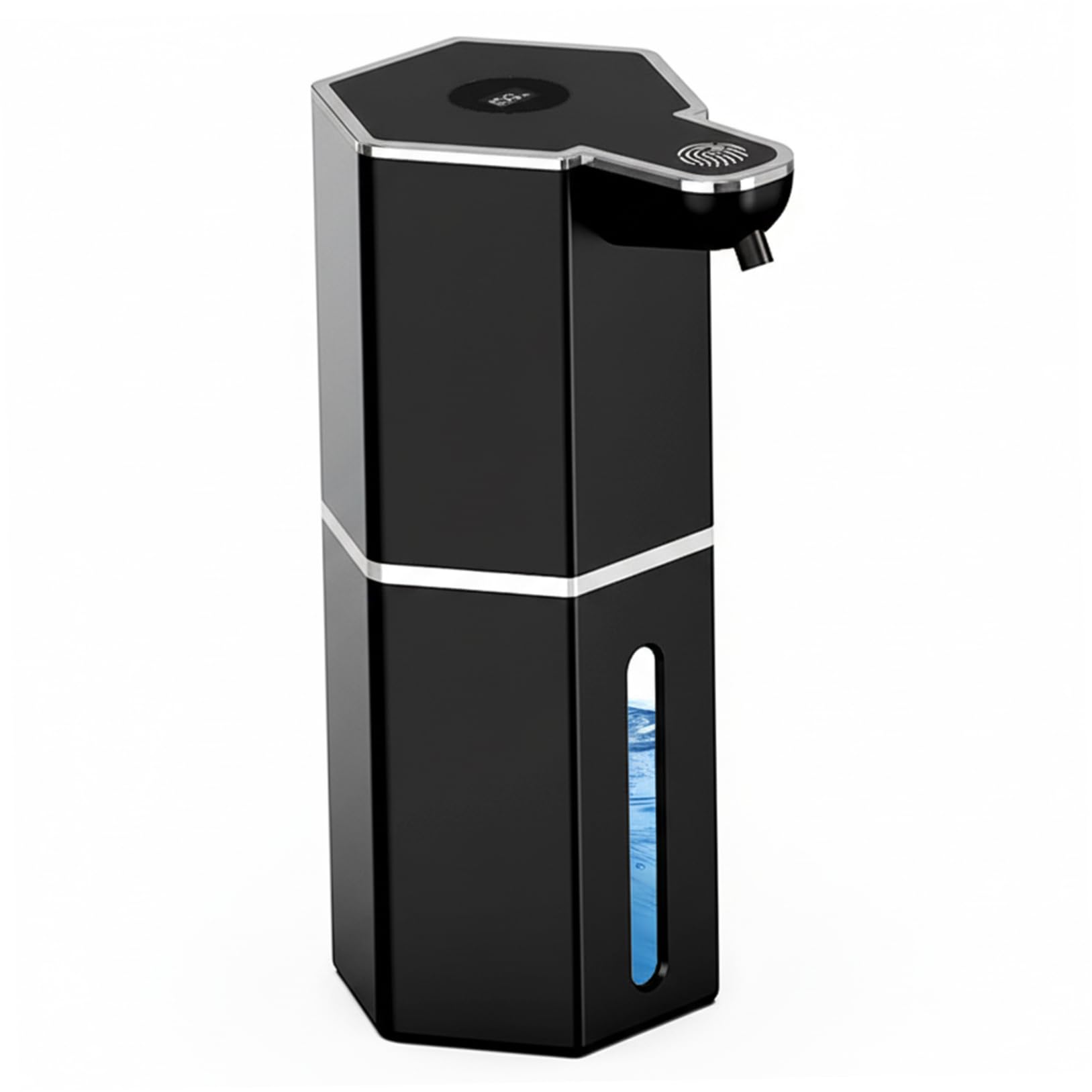 Monwssoe Lotion Soap Dispensers, Automatic Soap Dispenser, Wall Mount Touchless Dispenser Bathroom with Rechargeable Battery & Large Tank, Black