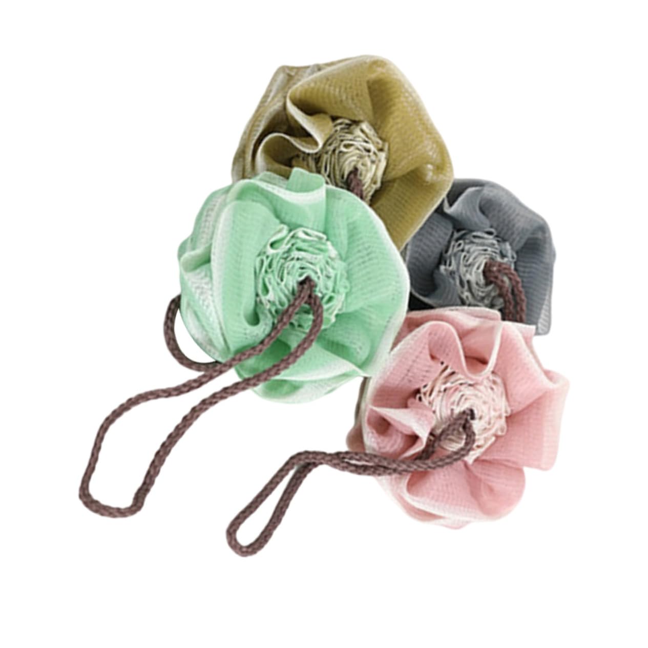 LIFKOME 4pcs Bath Scrubber Balls Skin Exfoliating Cleaners for Home Use Compact Design Quick Drying Deep Cleansing Bathing Tool for Relaxing Showers