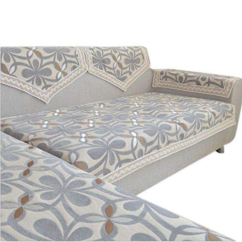 Octorose Chenille Lace Sectional Sofa Throw Covers Furniture Protector Sold By Piece Rather Than Set (Grey, 35X70) #TOP14