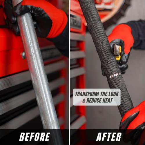 SunplusTrade Black Exhaust Wrap Roll