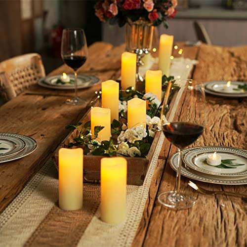 image for Homemory Flameless Candles Battery Operated LED Pillar Candles, Fake C