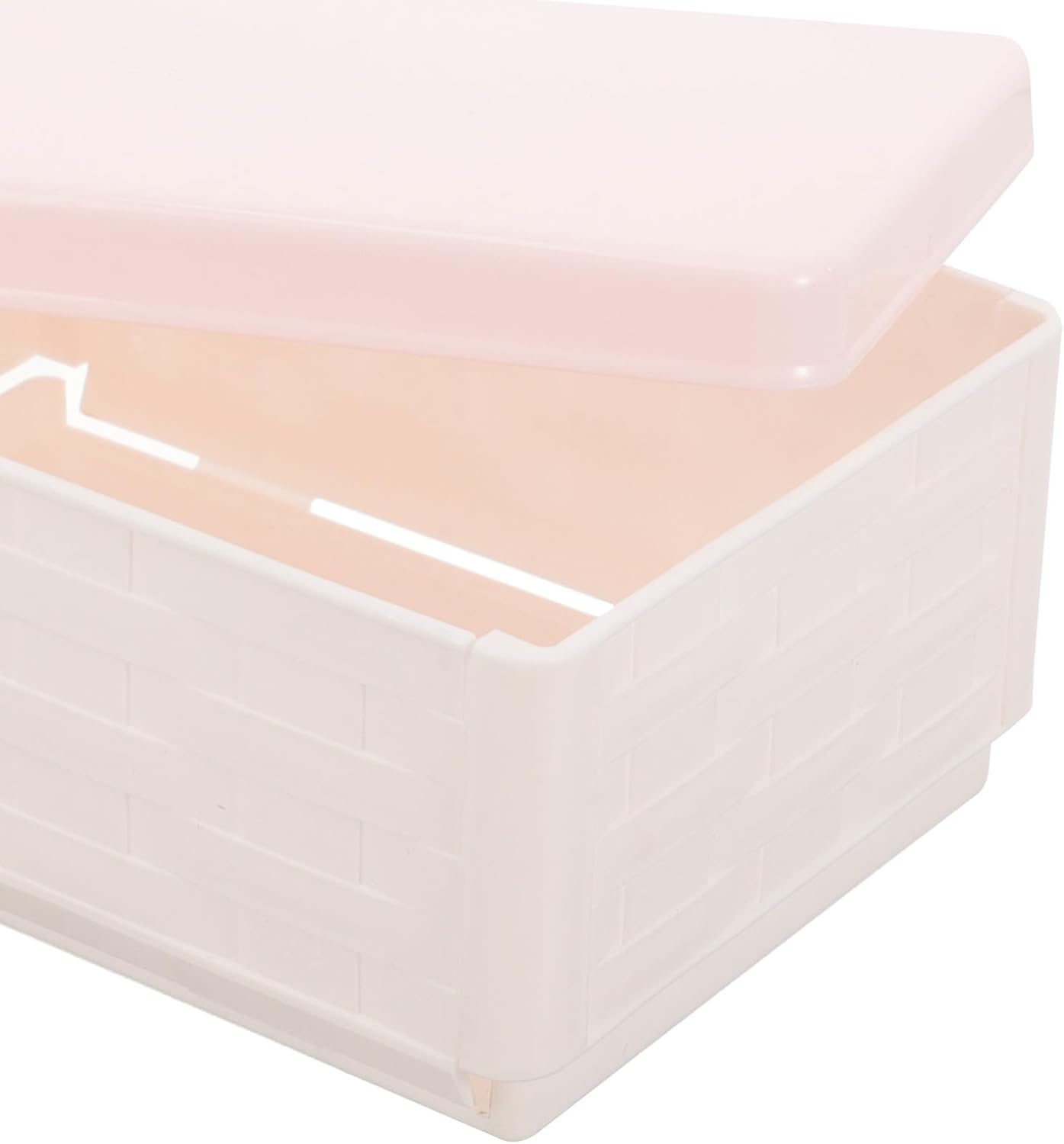 Plastic Storage Organizer Box with Lid for Makeup and Hair Ties Multipurpose Cosmetic Storage Container for Office and Living Room for Cosmetics and Accessories Random Color image 3