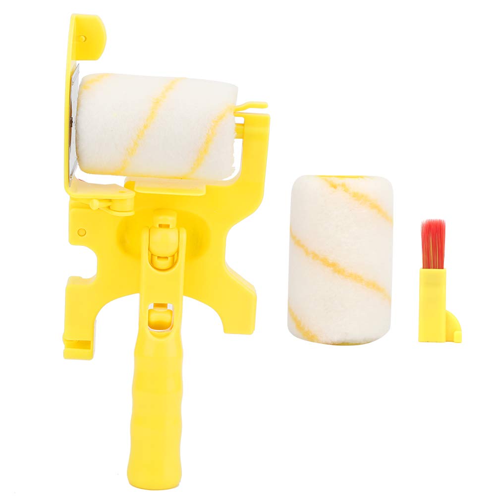 Pinceau à rouleau pour bordure de peinture, Kit de bordure de peinture Bordures de peinture d'angle à main pour ménage Petit outil de peinture murale portable à main