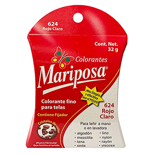 Catálogo para Comprar On-line Colorante Mariposa Tonos - los más vendidos. 31 Colorante Mariposa Cristales 32 grs 624 Rojo Claro