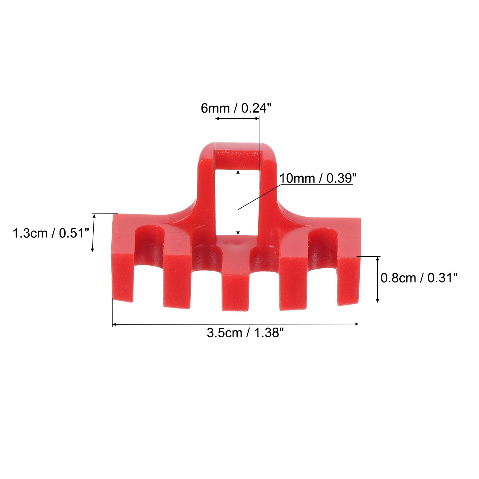 PATIKIL Badminton Stringing Racquet Load Spreader, 4 Pack Racket High Pounds Load Adapter Protector Stringing Machine Tool, Red