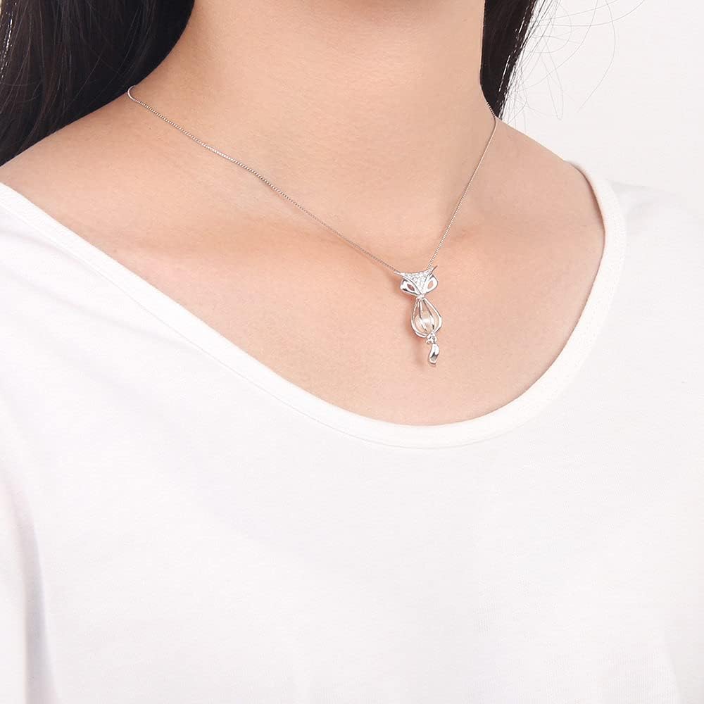 925 Sterling Silver CZ Fox Cage Pendants Crafting Charm for DIY Necklace Bracelet Jewelry Making