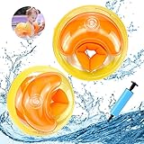 🐬【Fácil de usar】 Las alas de agua se inflan fácilmente con la bomba incluida. El brazalete inflable es fácil de usar, solo necesita abrir la válvula, inflar el brazalete inflable al 70 por ciento, luego usarlo en su brazo y finalmente seguir inflando al 90 por ciento; Fácil de ponerse y quitarse. Cuando desee almacenar, simplemente desinfle y doble, no ocupe espacio.