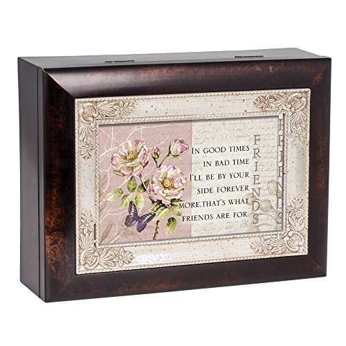 Cottage Garden Friends in Good Times and Bad Burlwood Jewelry Music Box Plays What Friends are for by Cottage Garden - Used condition - Image 3