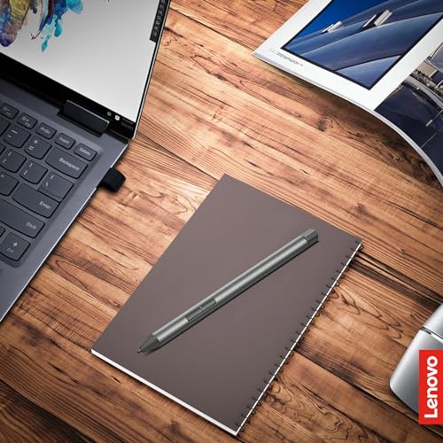 Lenovo Digital Pen 2 (Laptop) - Ultra-Tactile Response - 4,096 Levels of Pressure - Natural Feel Elastometer Pen Tip - Extended Battery Life - Silver, Grey by Lenovo - Image 2