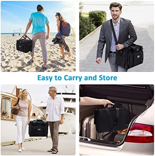 Upeelife 24L Large Cooler Bag with Soft Shoulder and Hand Strap, Insulated Cool Bag Rucksack, Waterproof Picnic Bag for Lunch Family Outdoor Activities Beach Picnic Camping