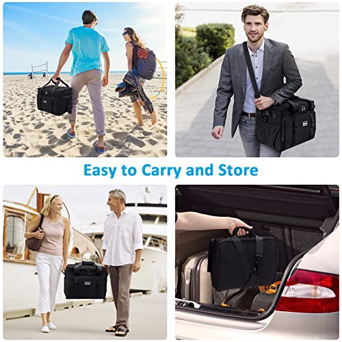 Soft Cooler Bag, Collapsible Soft Sided Insulated Cooler, 40 Can Beach Cooler, Ice Chest, Large Leakproof Lunch Camping Cooler, 24L Travel Cooler For Grocery Shopping, Picnic, Fishing, Road Trips #TOP5