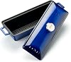 Lava Cast Bread Container/Terrine, 11x29 cm, Blue