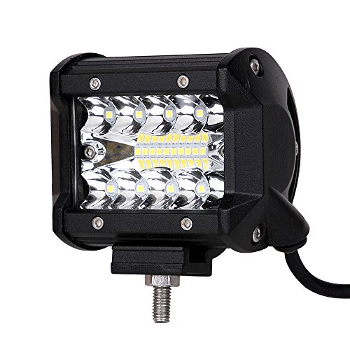 ECAHAYAKU 2Pcs 4 inch led bar Work Light 60W led Flood Light pods Work Light bar led pod Light spot Beam Off-Road Cube Driving Fog Lights for Jeep Truck Boat ATV SUV (20-led - 60W)