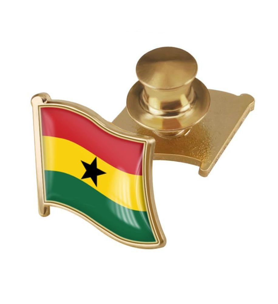 vmcoatdu Country Flag Backs Locking Pin Keepers Locking Clasp Pin Badge International Travel Brooch Metal Alloy Souvenir Pin 0.75x0.7 Inch Small Pin