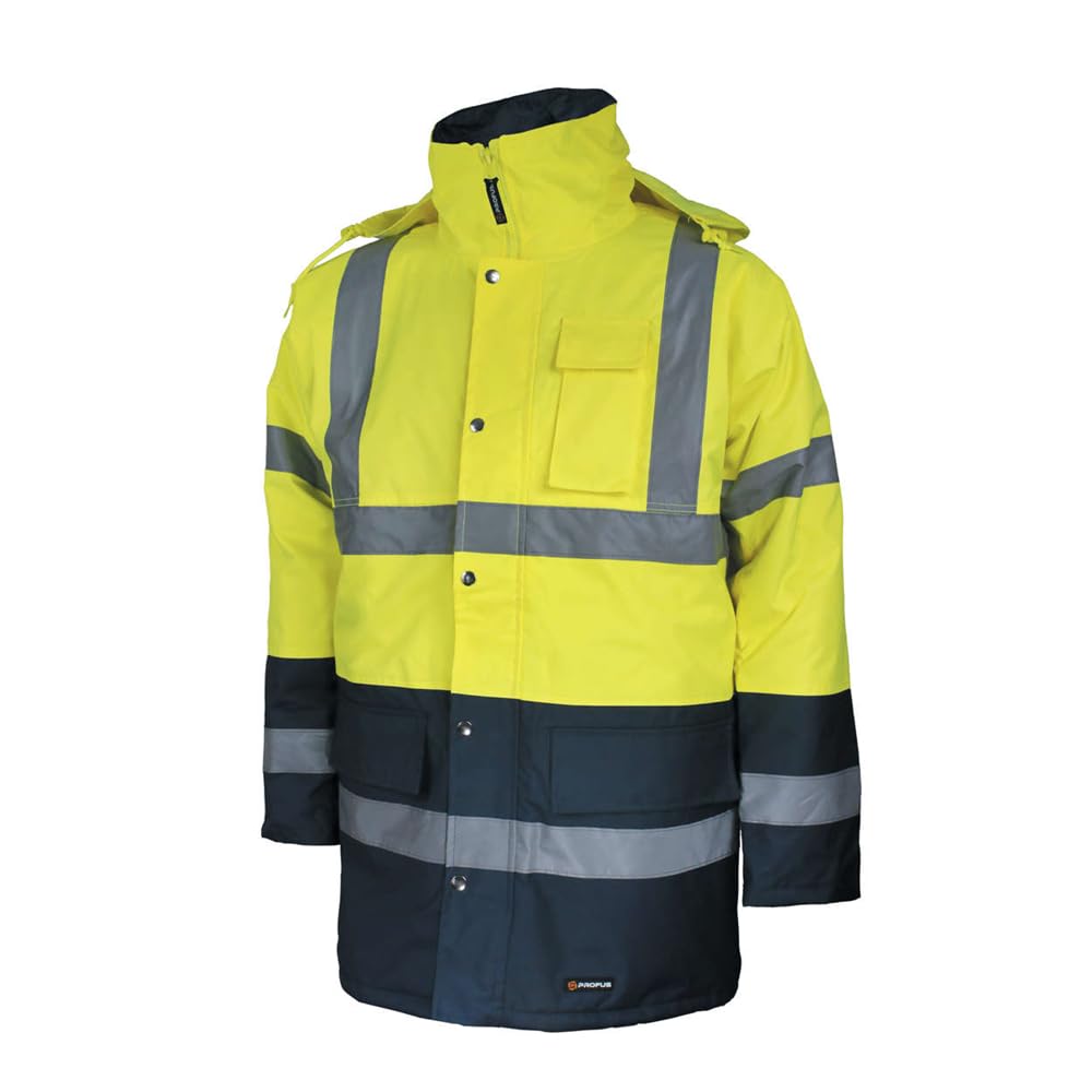 Marel Winter Warnjacke Warnschutz Pilotenjacke Arbeitsjacke Warnschutzjacke (BLIZAR-GELB)