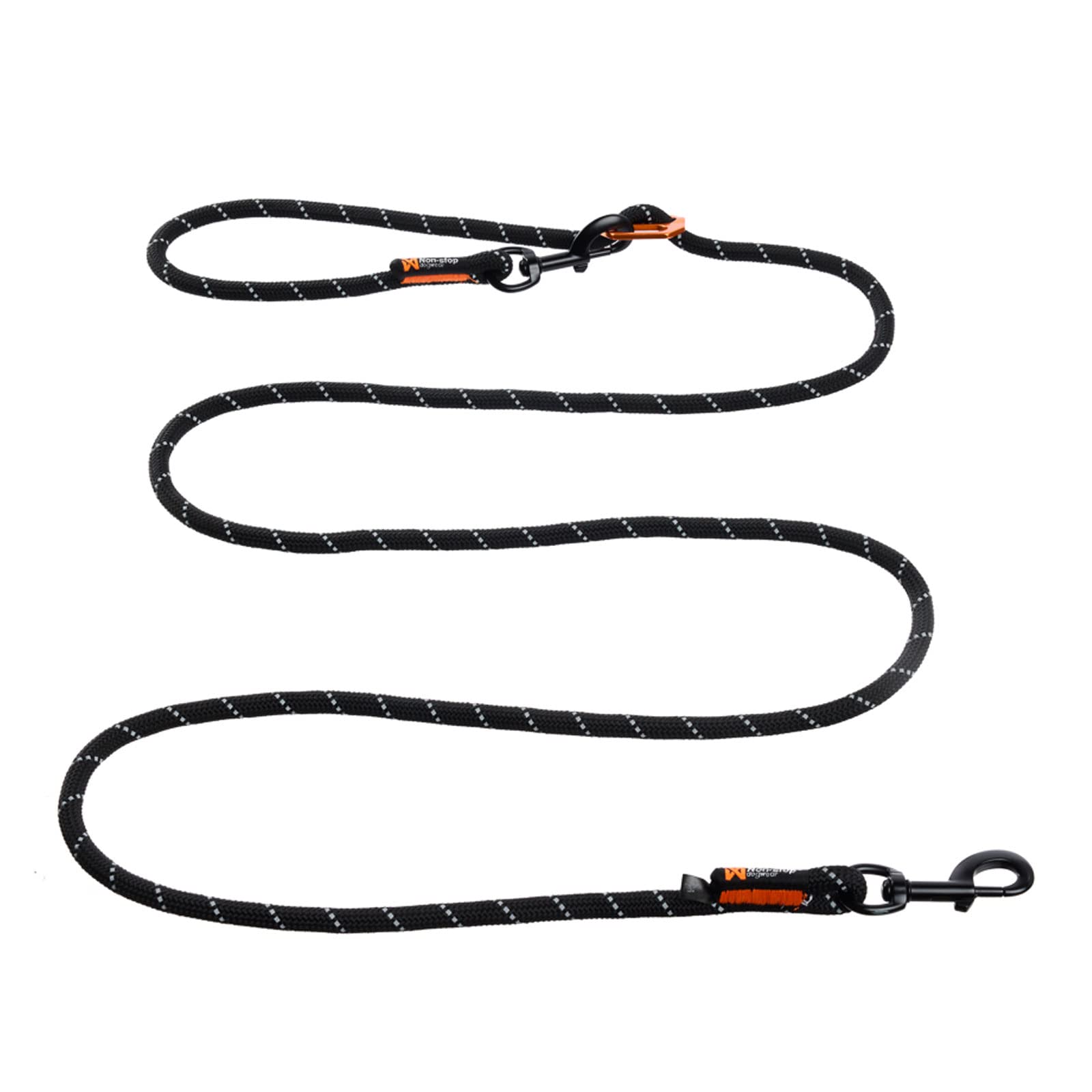 Non-Stop dogwear Rock Leash Adjustable Black | Multiline, leicht verstellbar