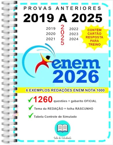 ENEM 2024 1260 questões provas 2017 a 2023 + gabarito OFICIAL
