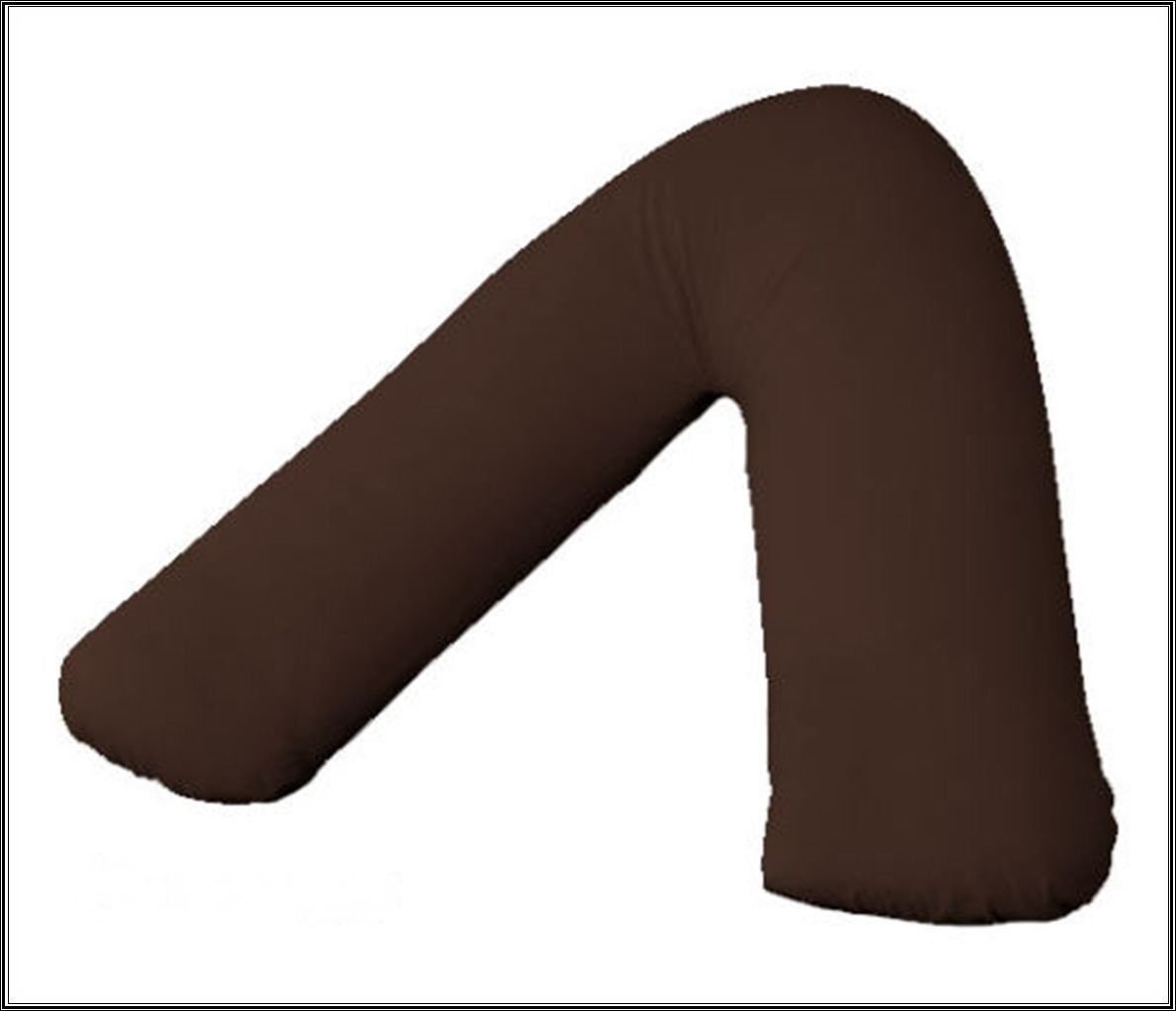 R&Z Chocolate Maternity V Pillow With Free Polycotton Cover (Chocolate)