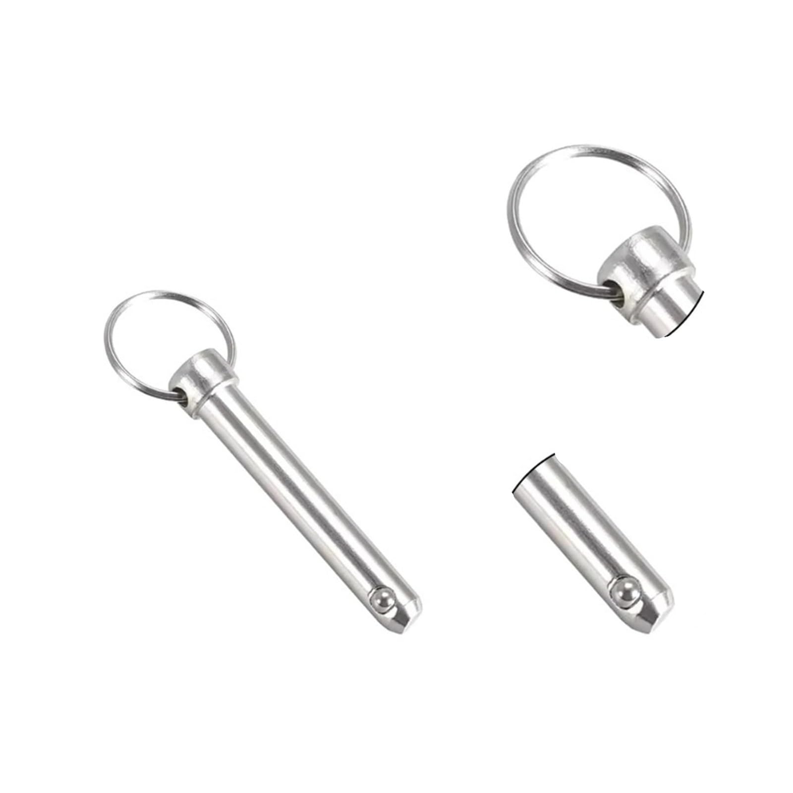 63HA 10 pezzi Perni di bloccaggio a sgancio rapido in acciaio al carbonio Design attivato a molla Opzione di misurazione multipla for varie applicazioni(8x60mm)