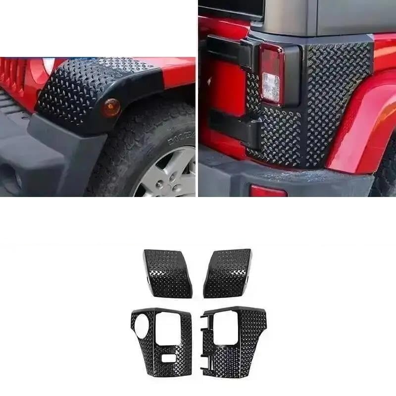 Feu arrière Wrangler JK évitez les rayures avec ce cache d'angle robuste 2007-2017