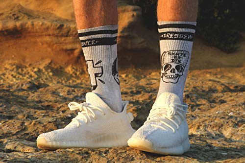 Merge4 Eric Dressen Gray Skateboarding Unisex Mid Length Sock #TOP1