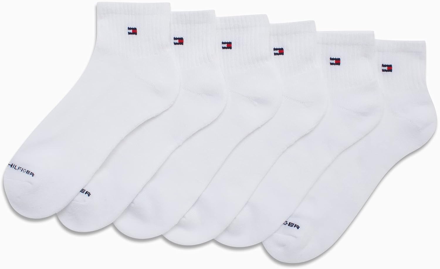 Tommy Hilfiger Men's Breathable Cushioned Quarter Socks - 6 Pack