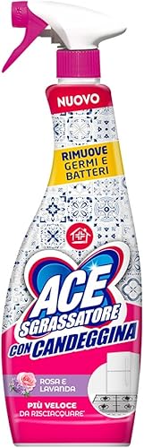ACE Spray desengrasante con lejía, perfume de rosa y lavanda, 600 ml