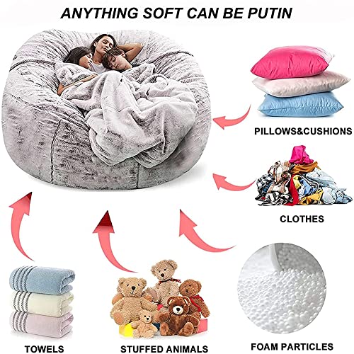 Funda gigante de pana para puf, puf grande y suave para uso en interiores y exteriores, perfecto para sala de estar, cómodo asiento de salón (solo funda) - imagen 5