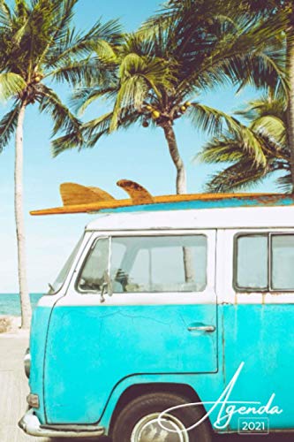 Agenda 2021: Surf, combi | Janvier à Décembre 2021 | Agenda annuel semainier, Format A5 | 12 mois | Pour les étudiants, professionnels et particuliers | Calendrier, liste de contacts, notes, ...