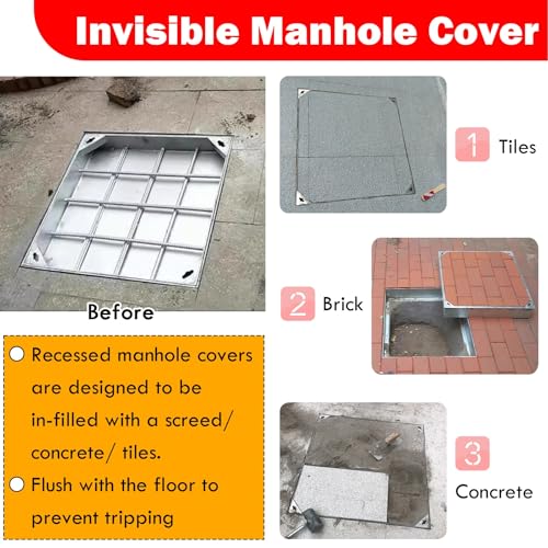 Couvercle de fosse septique encastrable pour harmoniser votre terrasse en carrelage
