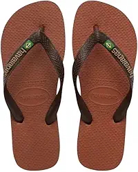 Chinelo Havaianas Brasil logo Ferrugem Café 41/42