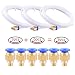 AIKEER Teflon Tube, 3Pcs PTFE Teflon Tube (2 Meters) with 6Pcs PC4-M6 Fittings for 3D Printer 1.75mm Filament (2.0mm ID/4.0mm OD)