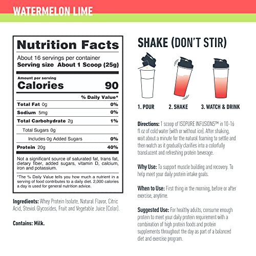 Isopure Protein Innovation Bundle Infusions Whey Protein Isolate- Watermelon Lime, 20G Protein (16 Servings) With Think! High Protein Crisp Bars- Chocolate, 15G Protein (10 Bars) #TOP1