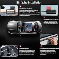 4K+2.5K Front Heck Dashcam mit 5,8 GHz WLAN & GPS Doppelkanal-Auto-Kamera, 3,16" IPS Bildschirm, Nachtsicht, 170° Weitwinkel, Parkschutzmodus, G-Sensor, Loop-Aufnahme – inkl. 64GB SD-Karte – Ansicht 5