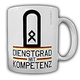 Tasse aus Keramik Tasse Hauptfeldwebel Dienstgrad Bundeswehr HptFw Dienstgrad Schulterklappe Abzeichen Kaffee Becher #20658