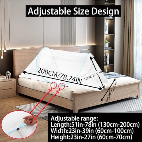 Image of CMINGJ Pop Up Mosquito Tent,Portable Foldable Mosquito Net 78 * 39 * 27in