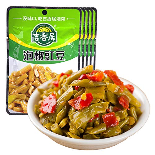 漬物 泡菜 キムチ 咸菜 榨菜 下饭菜 泡椒豇豆 吉香居泡椒豇豆 80g×5袋