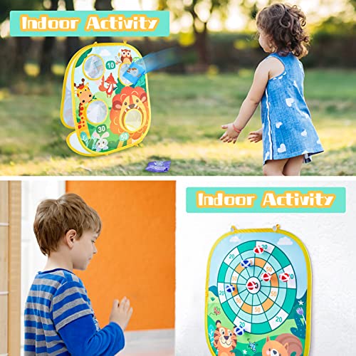 Flmrioy Bean Bag Toss Game For Kids, Portable Outdoor Animal Party Games Set Toddler Sport Outdoor Toys Backyard Activities Birthday Gift For Girls Boys Ages 3 4 5 6 7 Year Old #TOP4