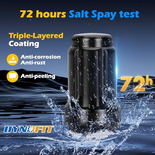 image for Dynofit M12x1.25 Black Lug Nuts Set for 350Z 370Z Altima Infinit Q50 Q