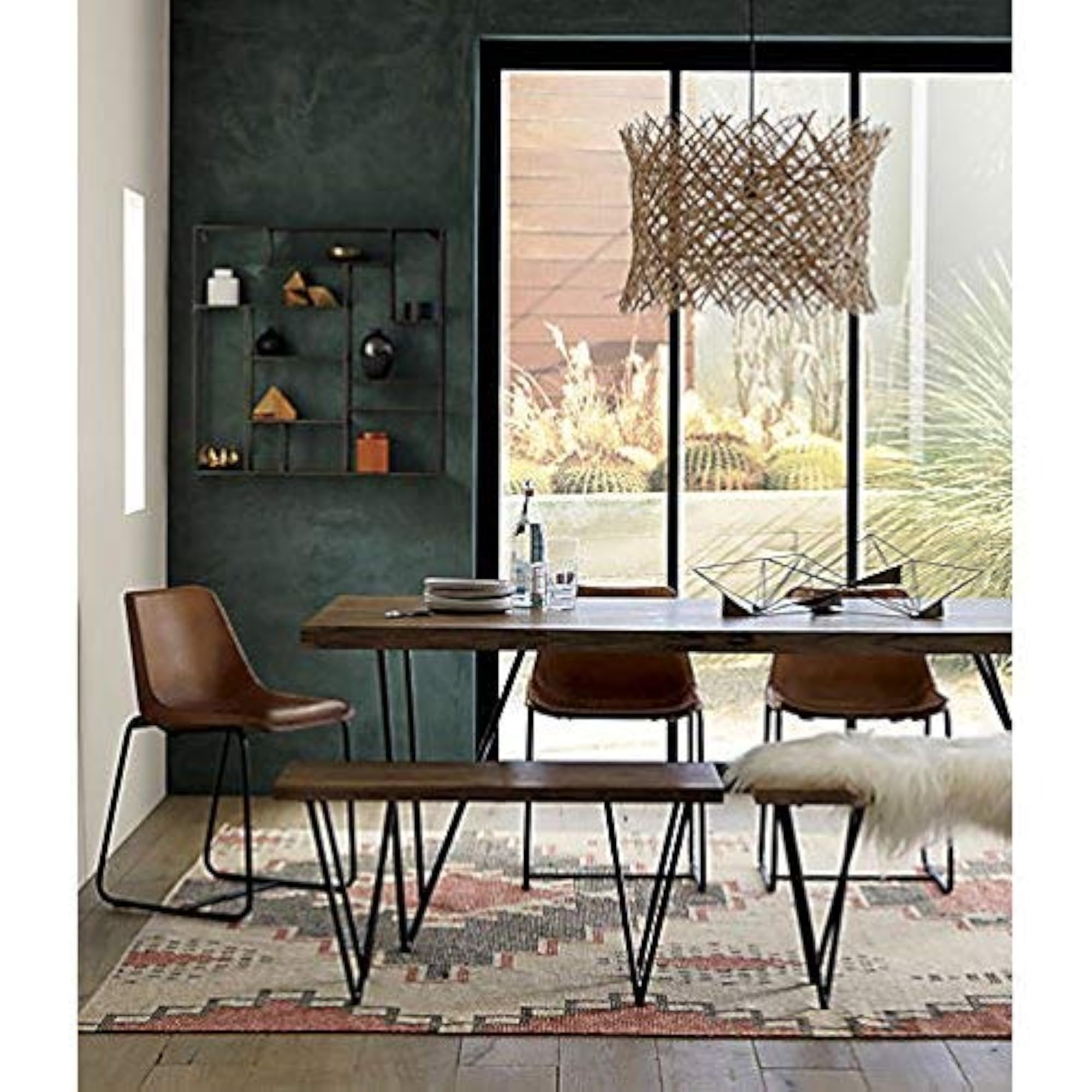 Modern Floating Wall Rack in Black, Stylish Storage Solution