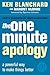 The One Minute Apology (The One Minute Manager) (The One Minute Manager)