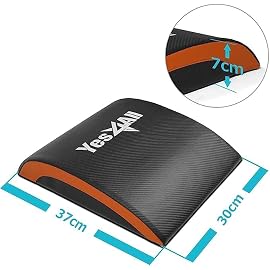 Yes4All Ab Mat For Sit Up 15″ | 28 Knots Weighted Fit Hoop for Abdominal Exercises, Crunches, Push-Ups, Core Training, Lower Back Support and Stretches Ab Muscles