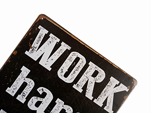 Erlood Work Hard And Be Nice Vintage Funny Dorm Room Home Decor Tin Sign Retro Metal Bar Pub Poster 8 X 12 #TOP1