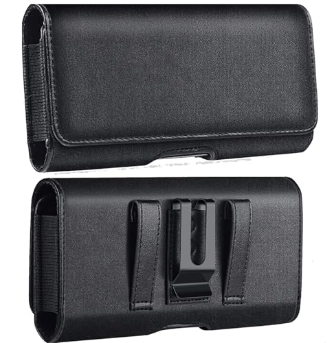 Image of TDG Pu Leather Belt Pouch Holster for Apple iPhone Smartphones & Mobiles (Display 5 to 6.7 inches) (for iPhone 12 Pro 5.5)