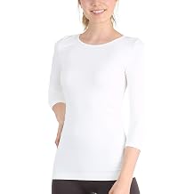 NIKIBIKI Women Seamless 3/4 Sleeve Crew Neck Top, Made in U.S.A