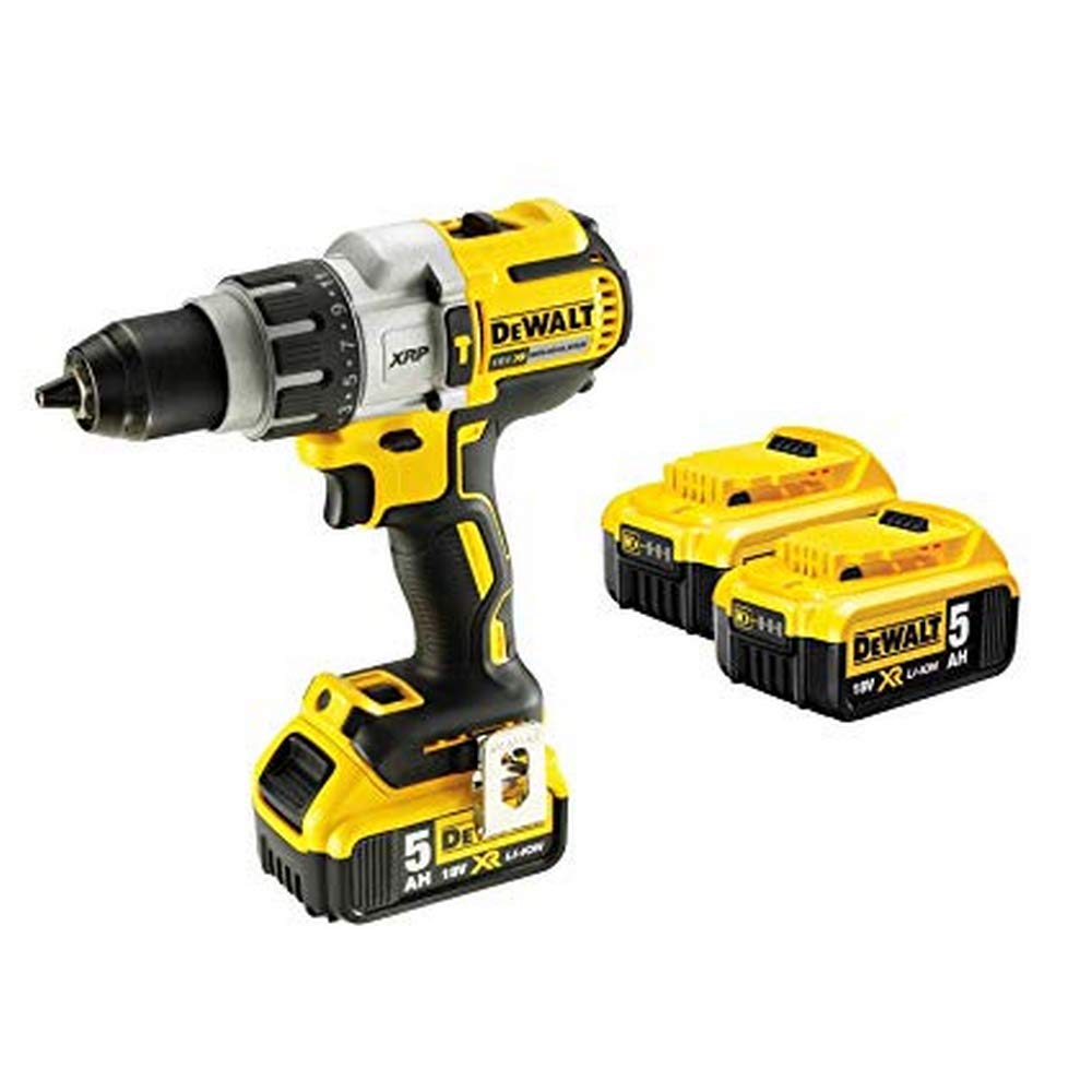 Dewalt DCD996P3-QW wiertarko-wkrętarka udarowa (BL) 18 V / 5 Ah, czarny/żółty, 2 sztuki